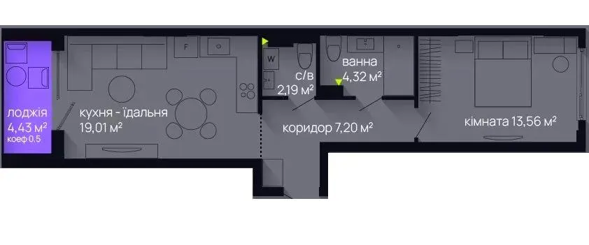 ЖК Manhattan Up — 48.5 м²