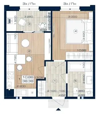 ЖК OXFORD — 38.4 м²