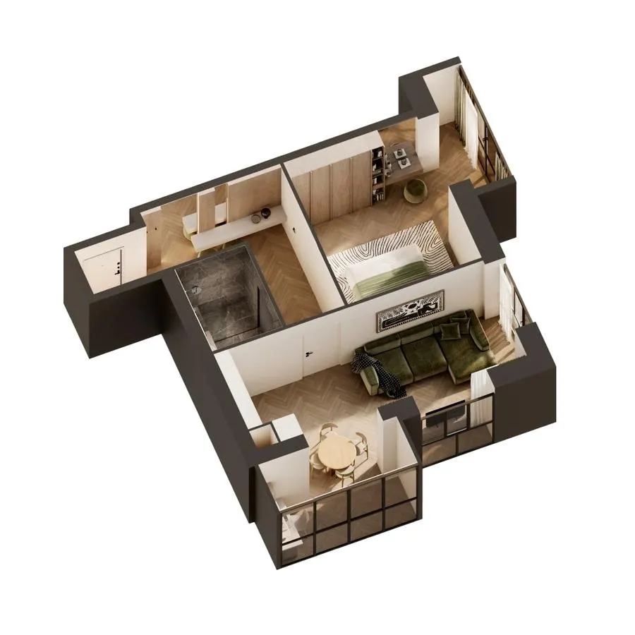 бул. Шевченка, 22 — 57.6 м²