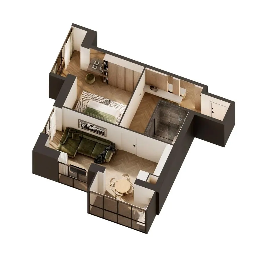 бул. Шевченка, 22 — 57.6 м²