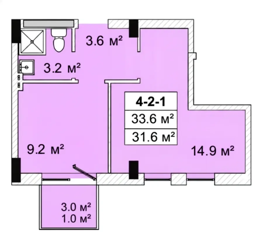 ЖК Golden City — 33.6 м²
