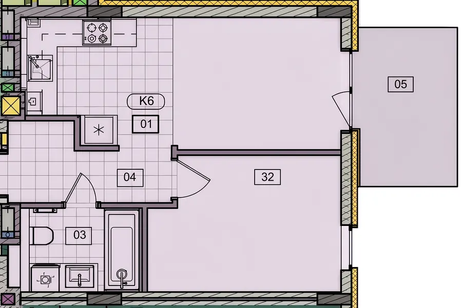 ЖК Residence City — 43 м²