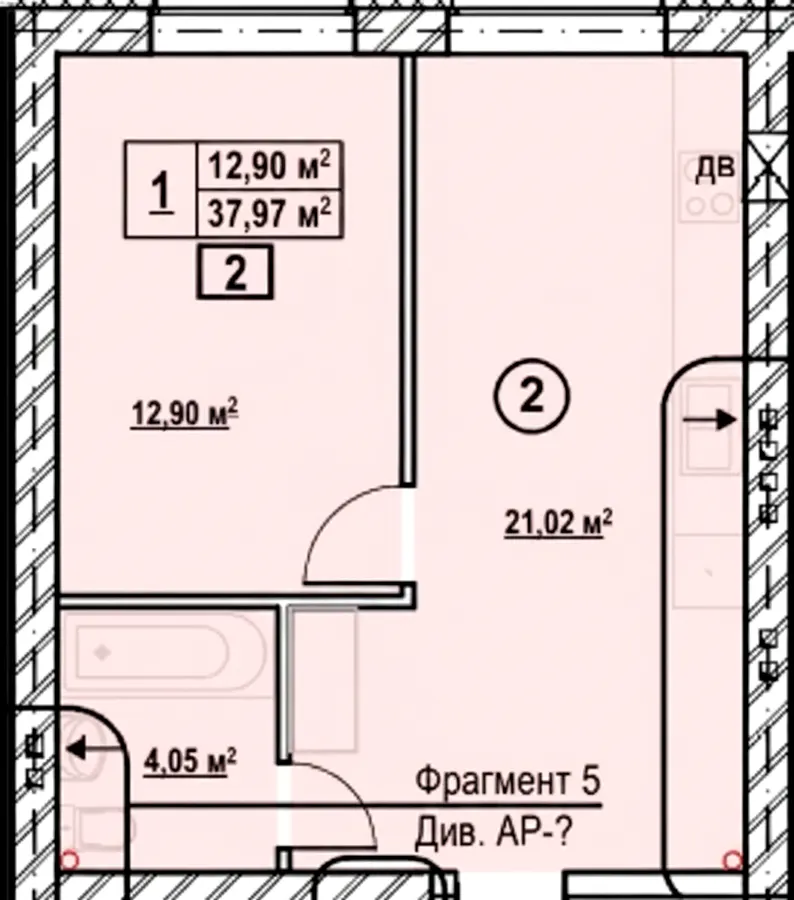 ЖК Comfort Hall — 38 м²