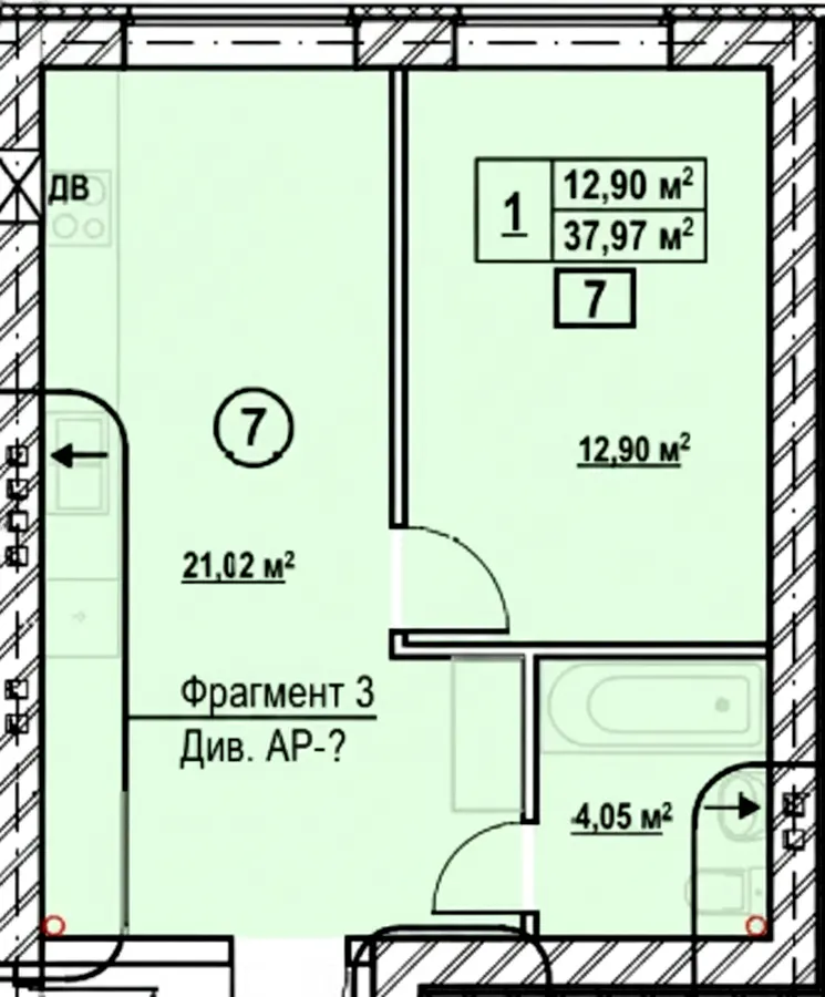 ЖК Comfort Hall — 38 м²