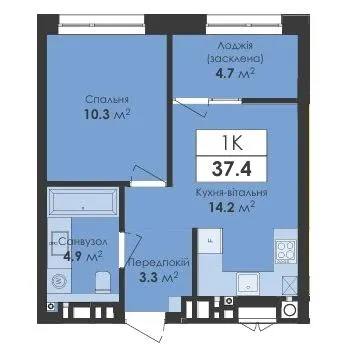 ЖК Avelon — 37.4 м²