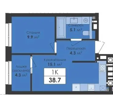 ЖК Avelon — 38.7 м²