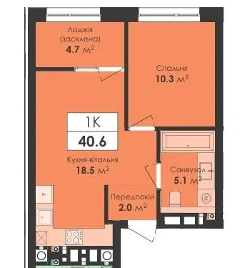 ЖК Avelon — 40.6 м²
