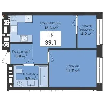 ЖК Avelon — 39.1 м²