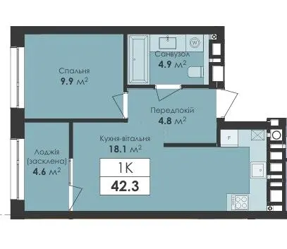 ЖК Avelon — 42.3 м²