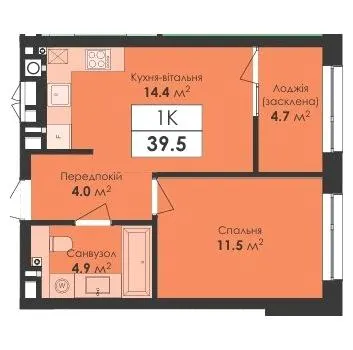 ЖК Avelon — 39.5 м²