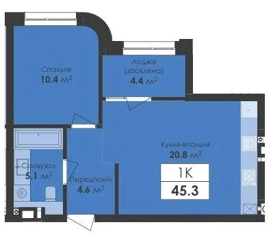 ЖК Avelon — 45.3 м²