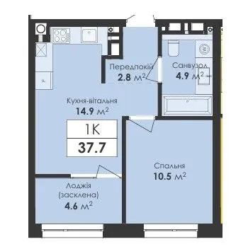ЖК Avelon — 37.7 м²