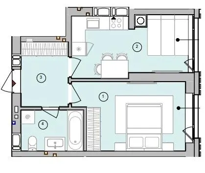 ЖК У-Квартал — 37.8 м²