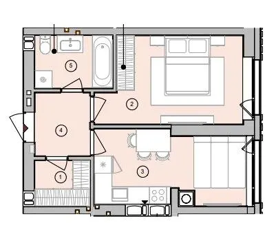 ЖК У-Квартал — 39.4 м²