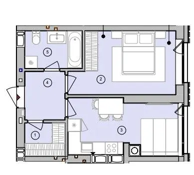 ЖК У-Квартал — 39.9 м²