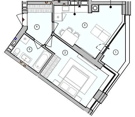 ЖК У-Квартал — 41.7 м²