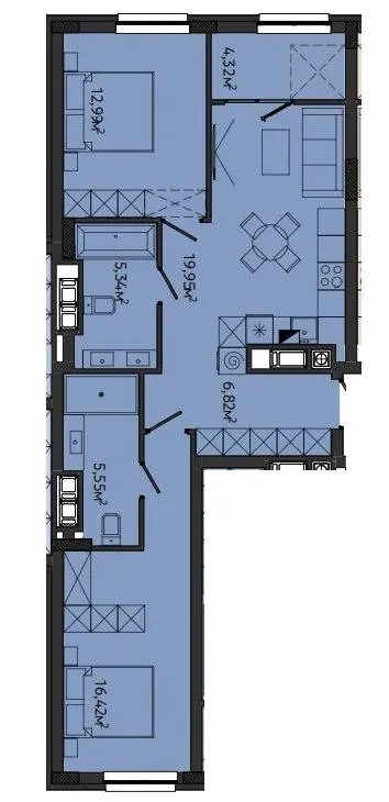 ЖК S-10 — 71.4 м²