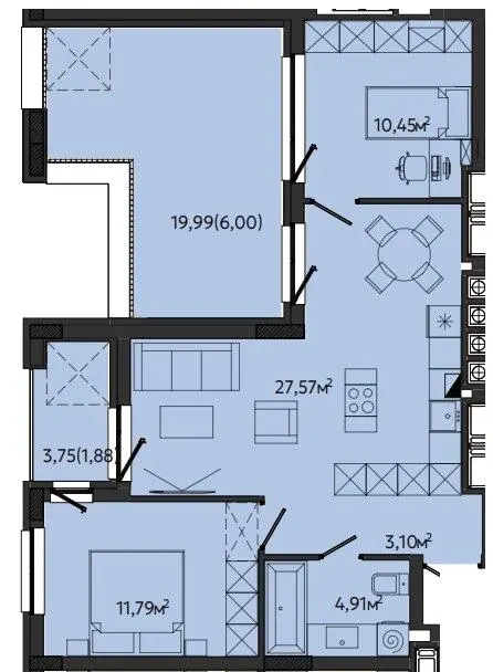 ЖК S-10 — 65.7 м²