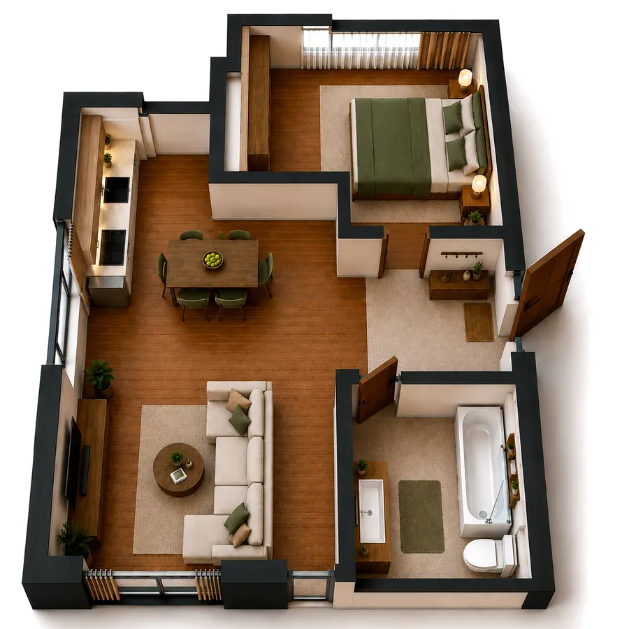 ЖК QSide — 37.7 м²