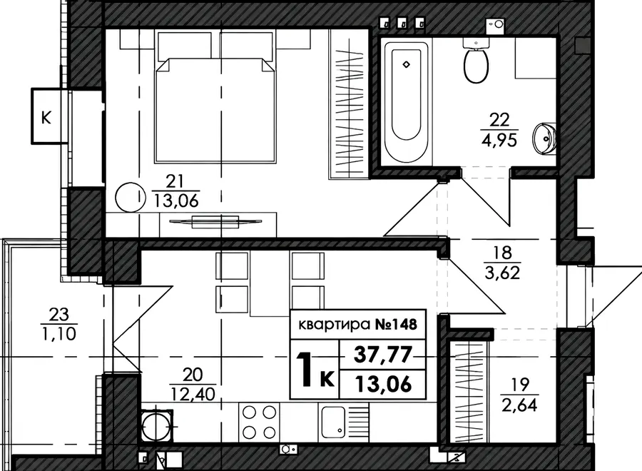ЖК Park Residence — 37.8 м²