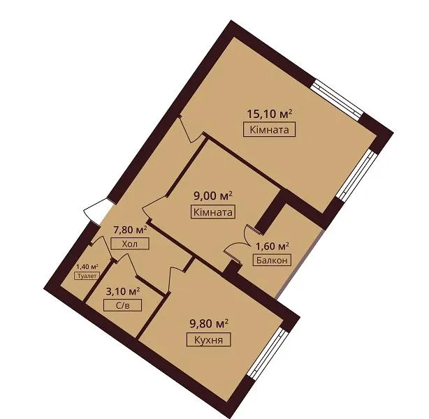 ЖК Мюллер Хаус — 47.8 м²
