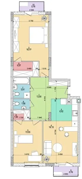 ЖК Аврора — 82 м²
