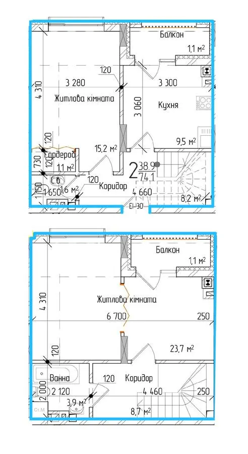 ЖК KromaxBud — 74.1 м²