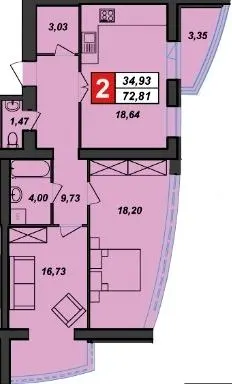 ЖК Sportcity — 72.8 м²