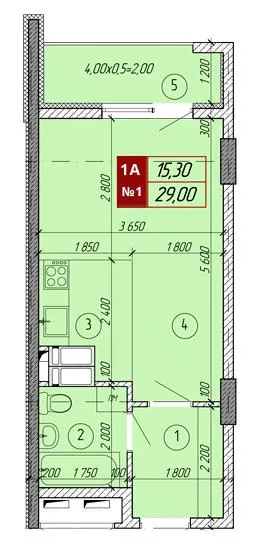 ЖК Вектор — 29 м²