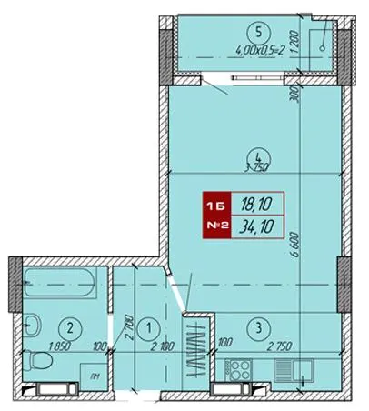 ЖК Вектор — 34.1 м²