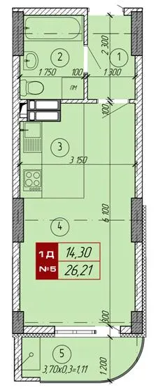 ЖК Вектор — 26.2 м²