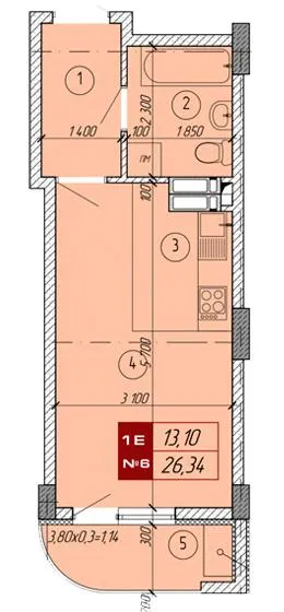 ЖК Вектор — 26.3 м²