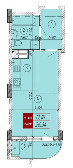 ЖК Вектор — 26.3 м²