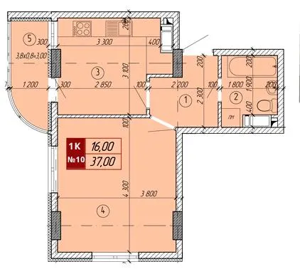 ЖК Вектор — 37 м²