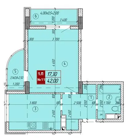 ЖК Вектор — 42 м²