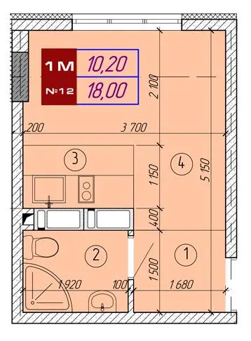 ЖК Вектор — 18 м²