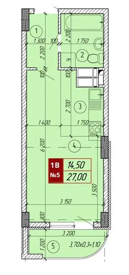 ЖК Вектор — 27 м²