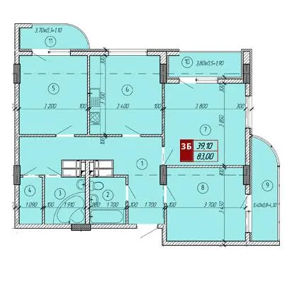 ЖК Вектор — 83 м²