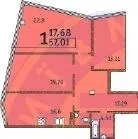 ЖК Costa fontana — 57 м²