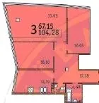 ЖК Costa fontana — 104.3 м²