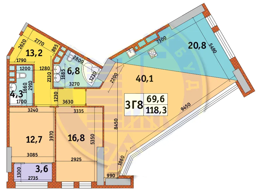 ЖК Manhattan city — 118.3 м²