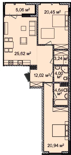 ЖК Montreal House — 96 м²