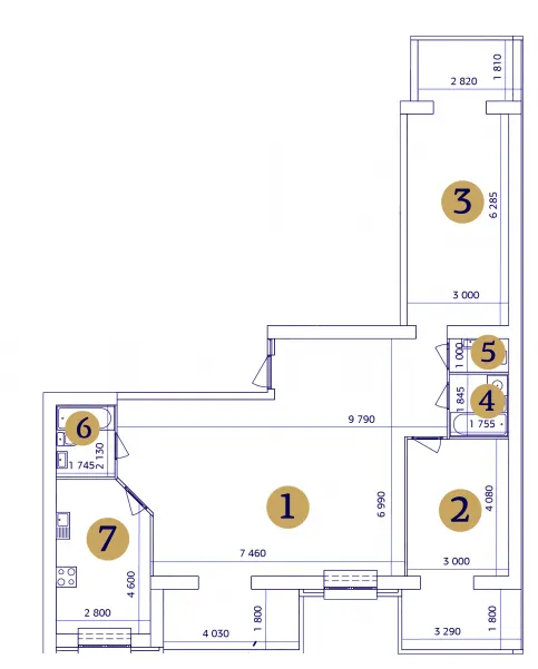 ЖК Резиденция — 122.3 м²