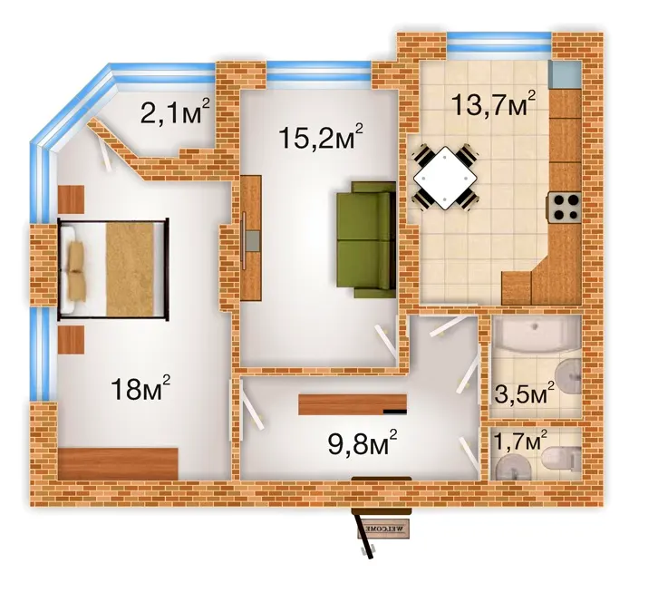 ЖК Sherwood Park — 64 м²