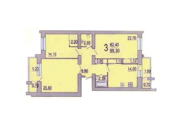 ЖК Веселка — 99.3 м²