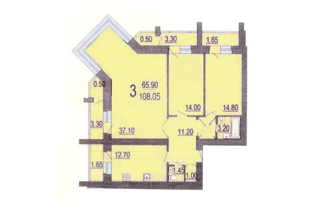 ЖК Веселка — 108.1 м²