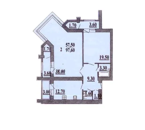 ЖК Веселка — 97.6 м²