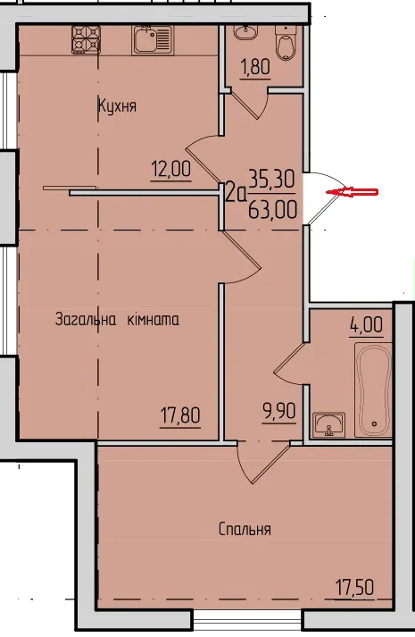 ЖК Водограй — 63 м²