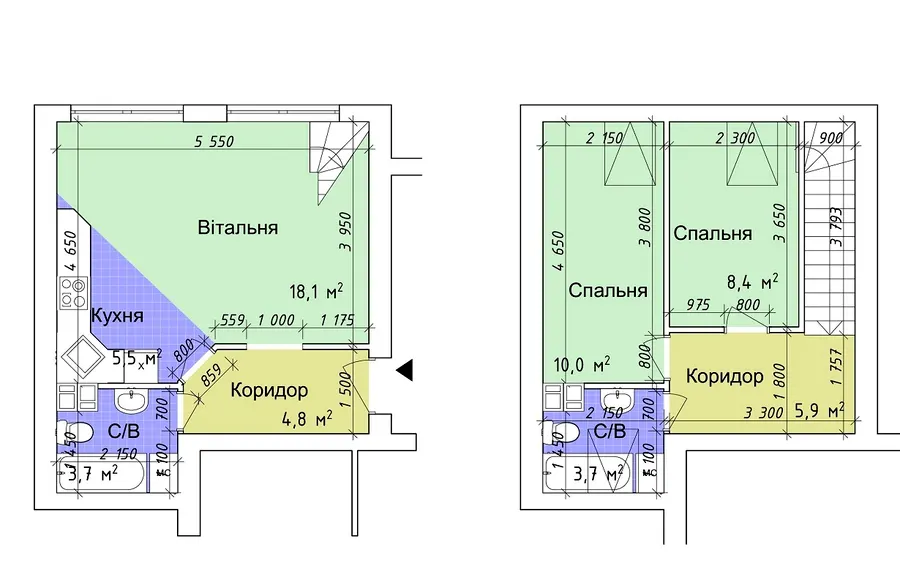 вул. Соборна, 98 — 60.1 м²