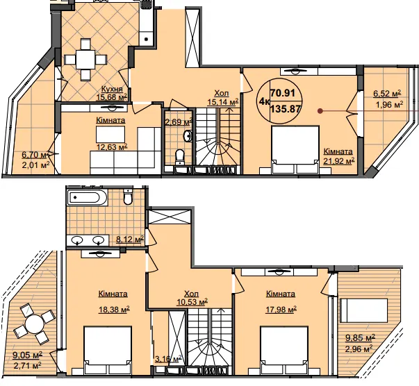 ЖК Park Avenue — 135.9 м²